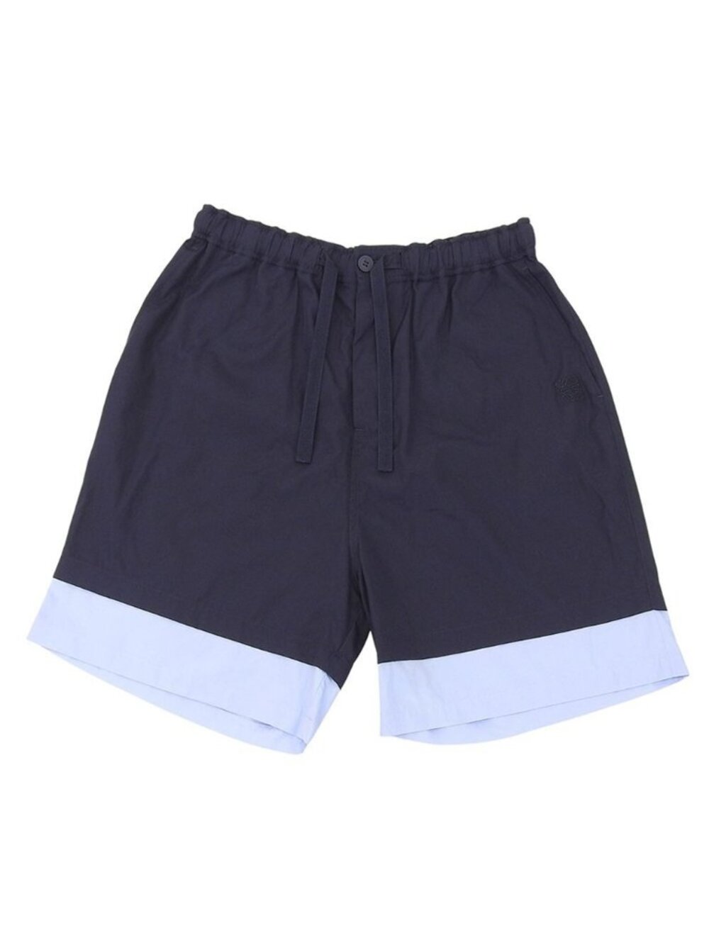 Loewe Cotton Shorts Navy Light Blue